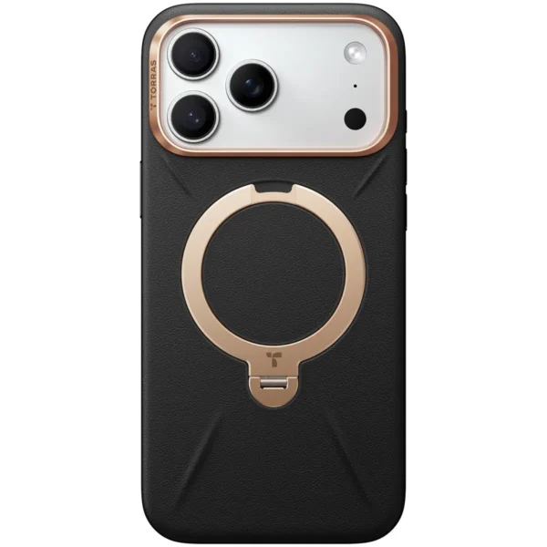 Torras QPRO Leather за iPhone 17 Pro Max, Black – изглед 1