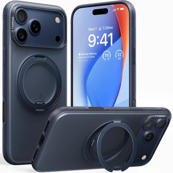 Torras Ostand R Fitness за iPhone 17 Pro, Navy Blue – изглед 1