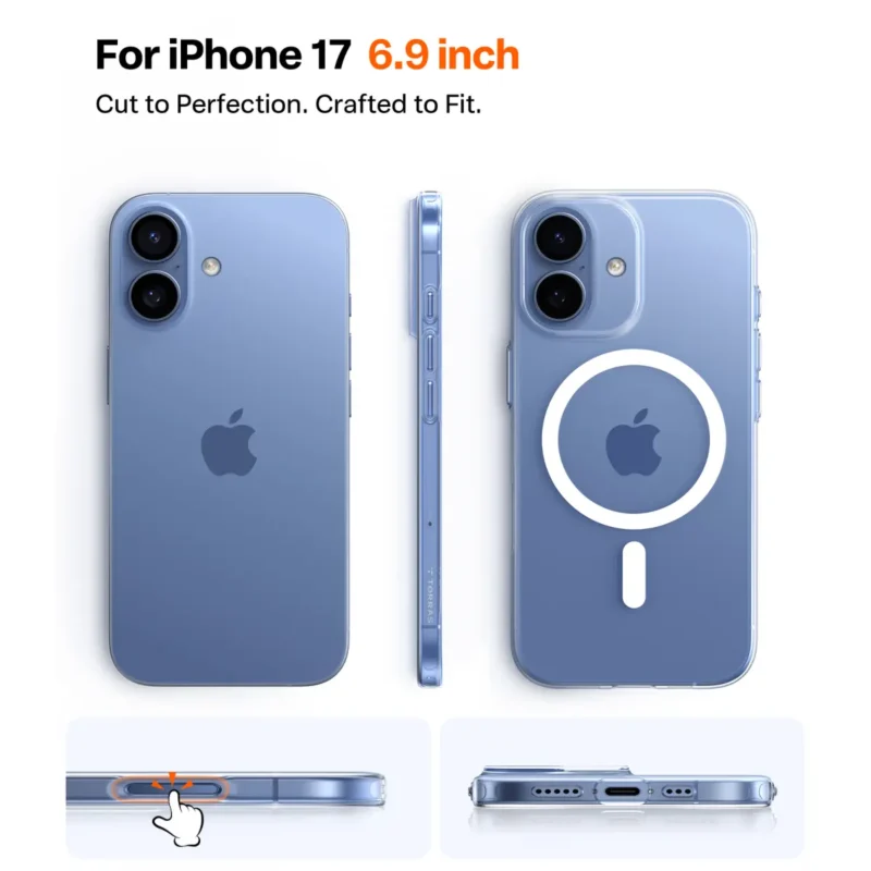 Torras SlimFit-Mag за iPhone 17, Clear