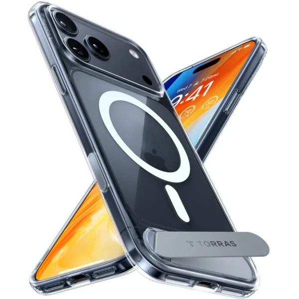 Torras Pstand за iPhone 17 Pro, Clear – изглед 1