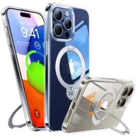 Torras Ostand Spin за iPhone 15 Pro Max, Clear