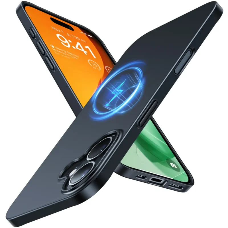 Torras SlimFit-Mag за iPhone 16, Black