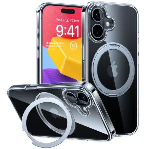 Torras Ostand Pro за iPhone 16, Clear