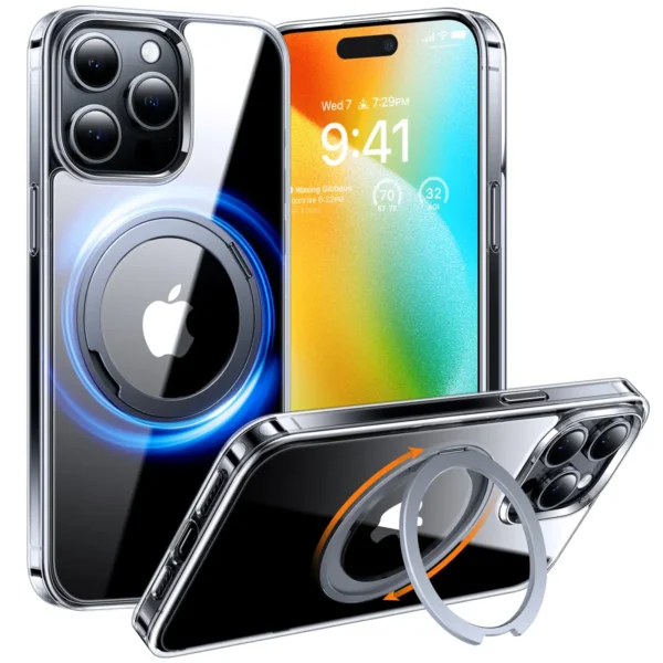 Torras Ostand Pro за iPhone 15 Pro Max, Clear – изглед 1