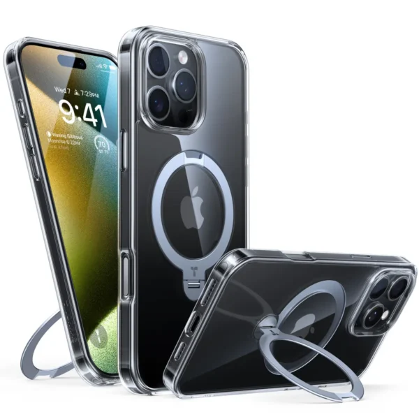 Torras UPRO Ostand Spin за iPhone 16 Pro Max, Clear