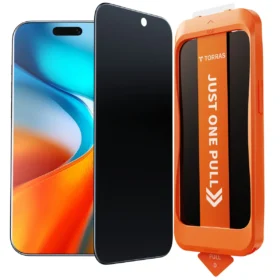 Протектор Torras Install Master Privacy за iPhone 17 Pro, Black