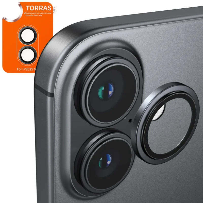 Протектор Torras Lensguard за iPhone 17, Black
