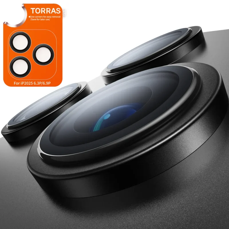 Протектор Torras Lensguard за iPhone 17 Pro, Black
