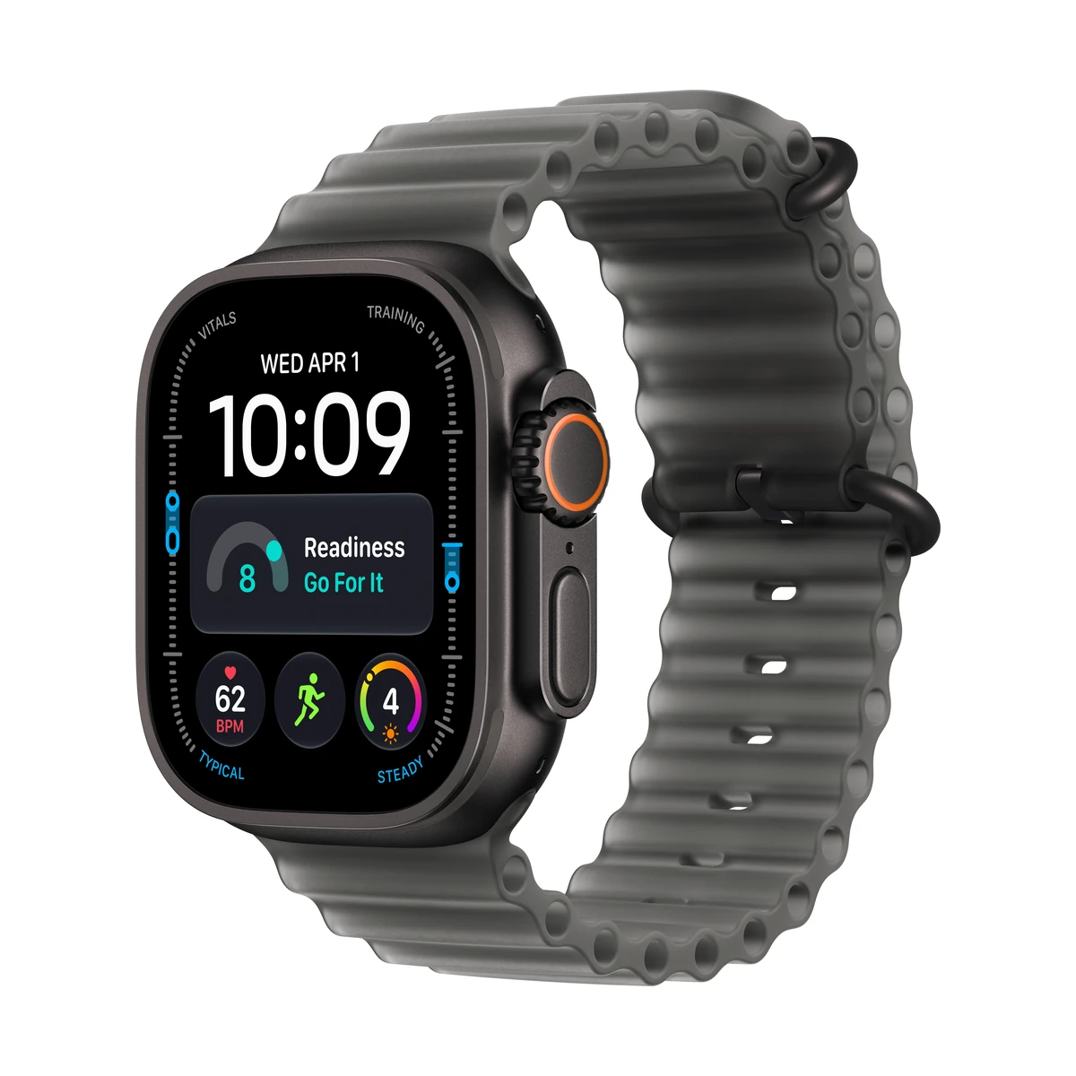 Apple Watch Ultra 4 Black Titanium Translucent Black Ocean Band Apple Watch Ultra 4 Black Titanium Translucent Black Ocean Band