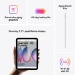 iPad mini (A17 Pro) Wi‑Fi + Cellular в цвят Purple – основни възможности