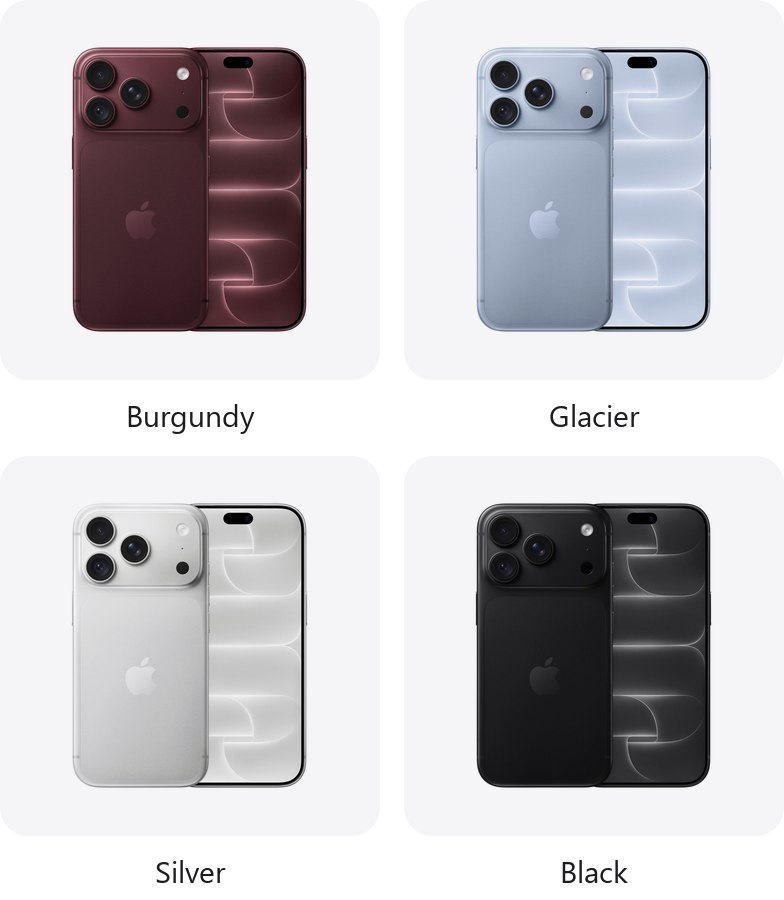 Четирите цвята на iPhone 18 Pro: Burgundy, Glacier, Silver и Black