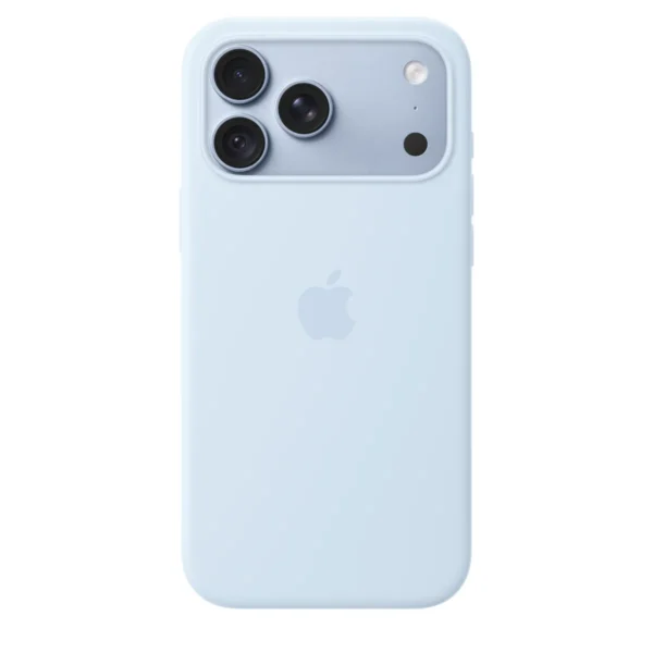 Силиконов калъф Apple за iPhone 18 Pro Max, светлосин