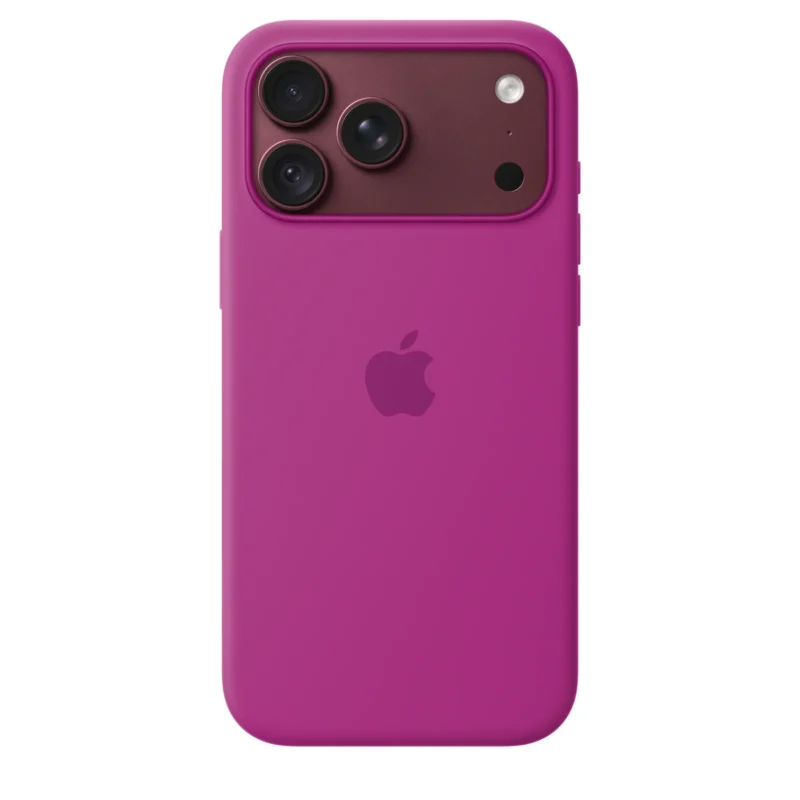 Силиконов калъф Apple за iPhone 18 Pro Max, цикламен