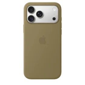 Силиконов калъф Apple за iPhone 18 Pro Max, маслиненозелен