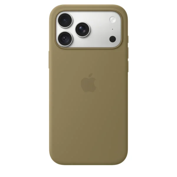 Силиконов калъф Apple за iPhone 18 Pro Max, маслиненозелен