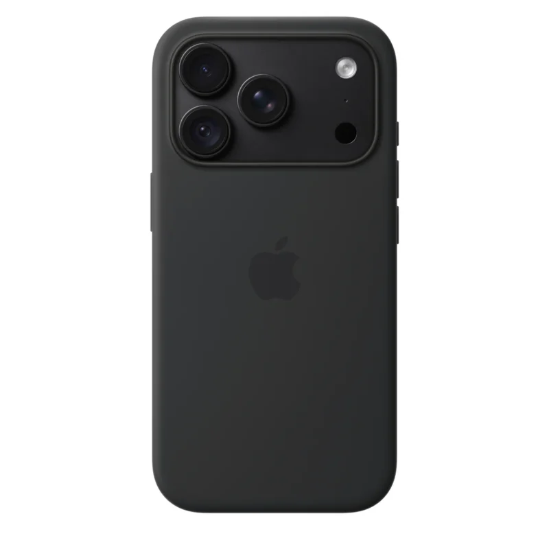 Силиконов калъф Apple за iPhone 18 Pro, черен