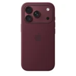 Силиконов калъф Apple за iPhone 18 Pro, бордо