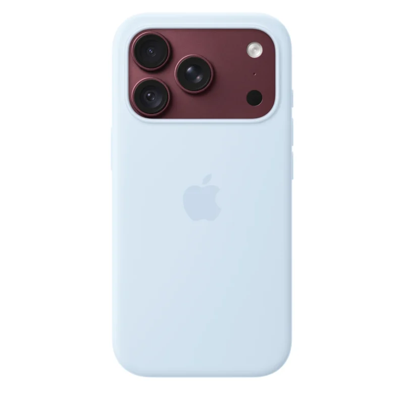 Силиконов калъф Apple за iPhone 18 Pro, светлосин, изглед 2