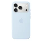 Силиконов калъф Apple за iPhone 18 Pro, светлосин, изглед 3