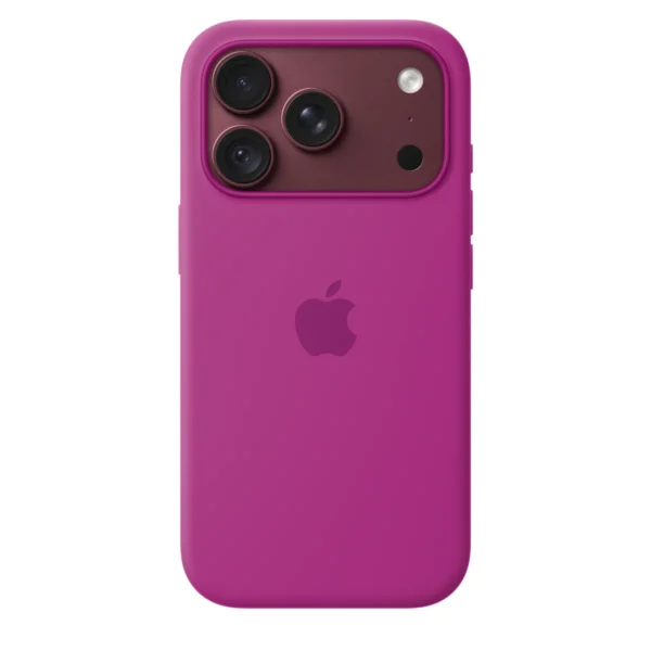 Силиконов калъф Apple за iPhone 18 Pro, цикламен