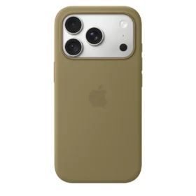 Силиконов калъф Apple за iPhone 18 Pro, маслиненозелен