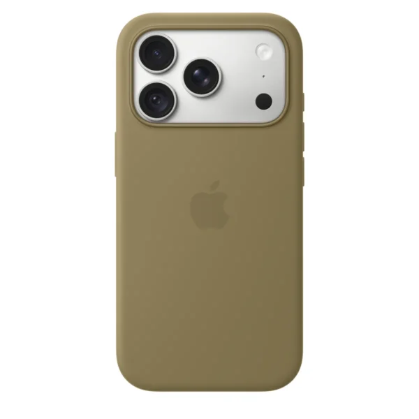 Силиконов калъф Apple за iPhone 18 Pro, маслиненозелен