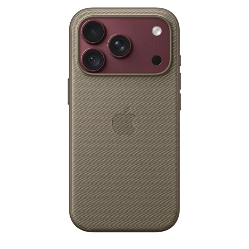 Калъф Apple TechWoven за iPhone 18 Pro, сивобежов, изглед 2