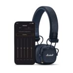 Marshall Major V Midnight Blue, тъмносини слушалки - с телефон за мащаб