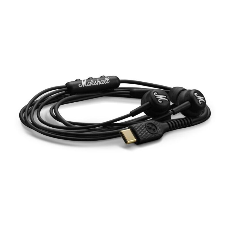 Marshall Mode USB-C Black, черни слушалки - отпред