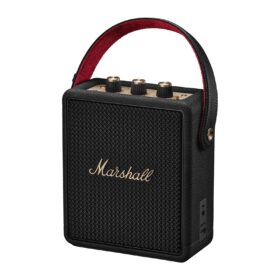 Marshall Stockwell III Black & Brass, черна колонка - с телефон за мащаб