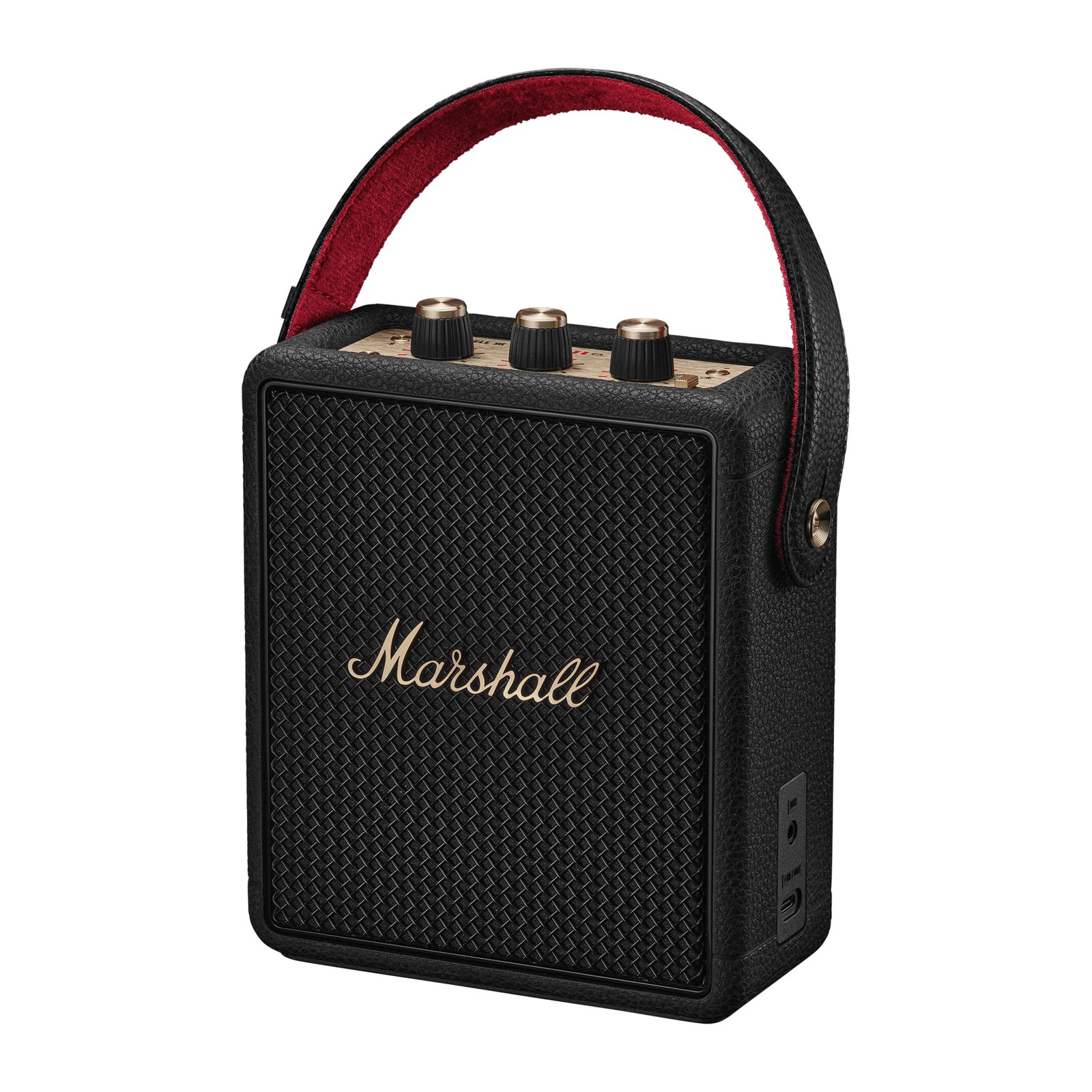 Marshall Stockwell III Black, черна колонка 1 Marshall Stockwell III Black & Brass, черна колонка - с телефон за мащаб