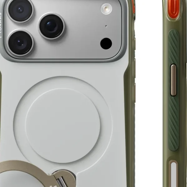 Torras Ostand Q3 Air Pro за iPhone 18 Pro, Alpine Marble – детайл