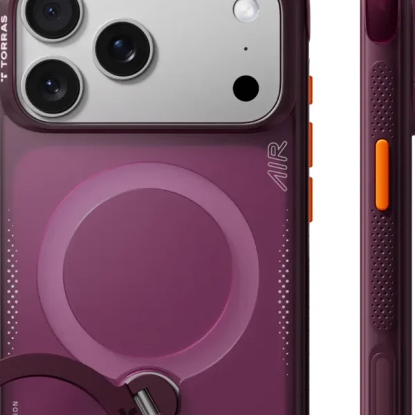 Torras Ostand Q3 Air за iPhone 18 Pro Max, Cosmic Purple – детайл