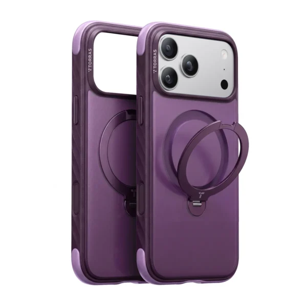 Torras Ostand Q3 Rugged за iPhone 18 Pro Max, Purple