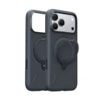 Torras Ostand Q3 Silicone за iPhone 18 Pro Max, Black