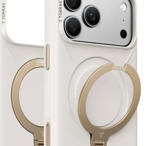 Torras Ostand Q3 Silicone за iPhone 18 Pro Max, White – детайл