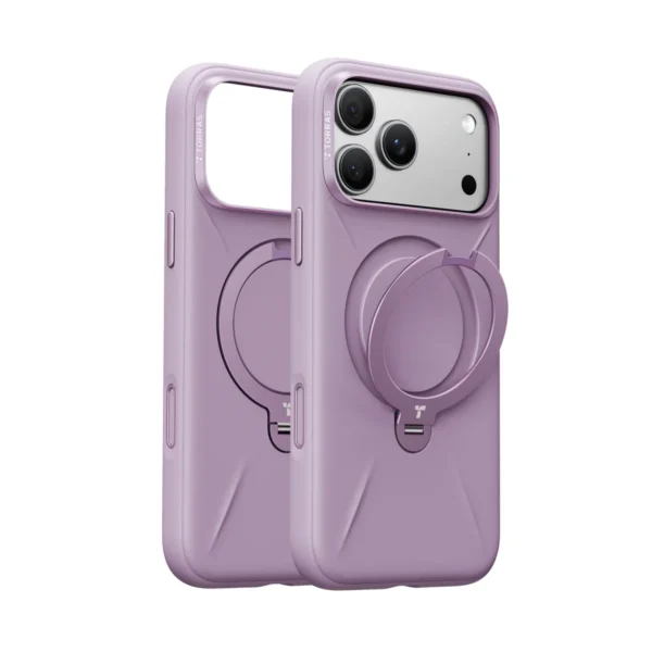 Torras Ostand Q3 Silicone за iPhone 18 Pro, Purple