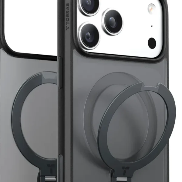Torras Ostand Q3 Spin за iPhone 18 Pro, Black – детайл