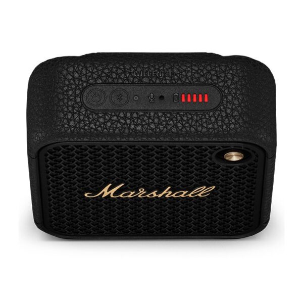 Marshall Willen II Black & Brass, черна колонка - отпред