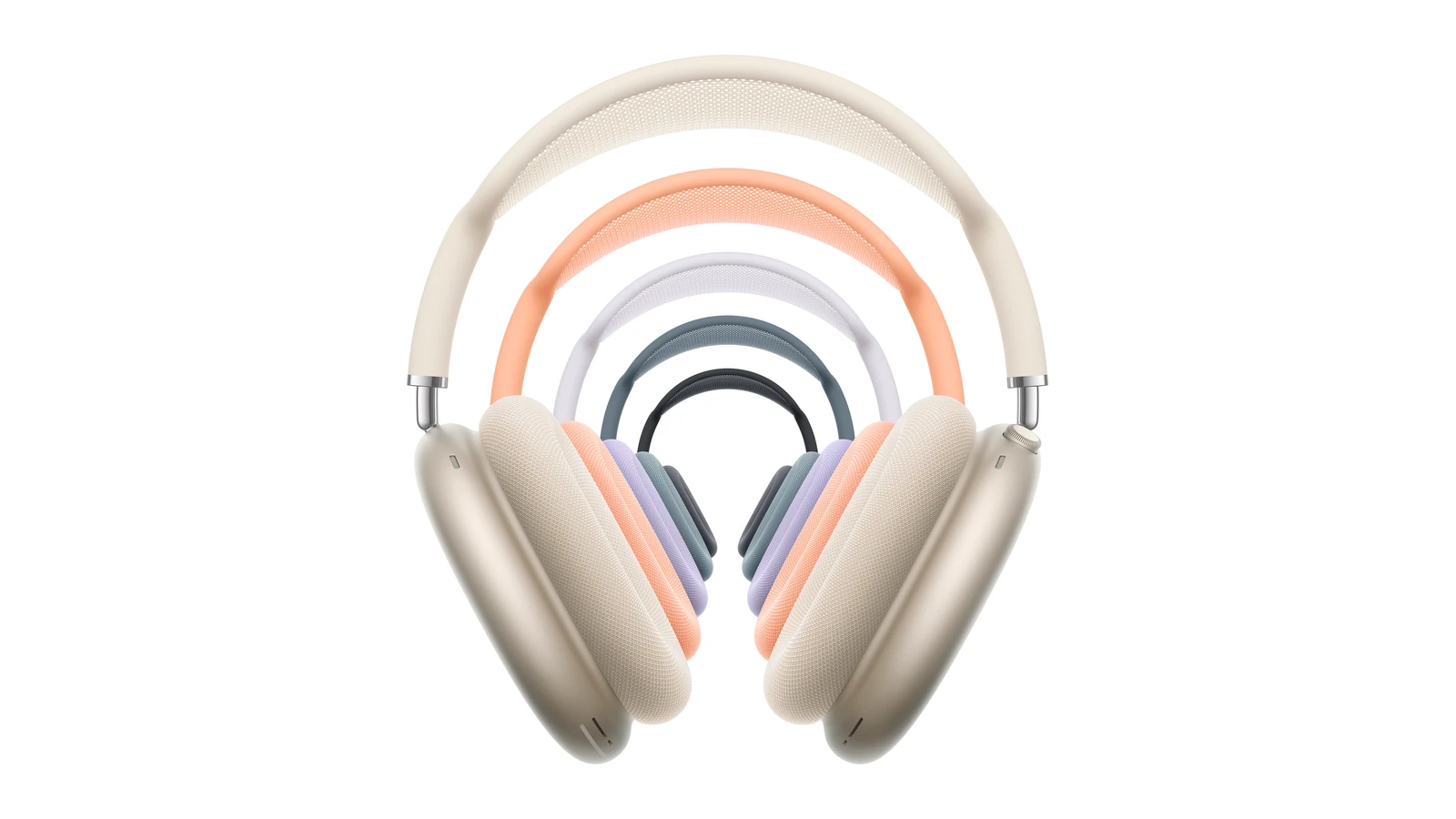 AirPods Max 2 в петте цвята: Starlight, Orange, Purple, Blue и Midnight