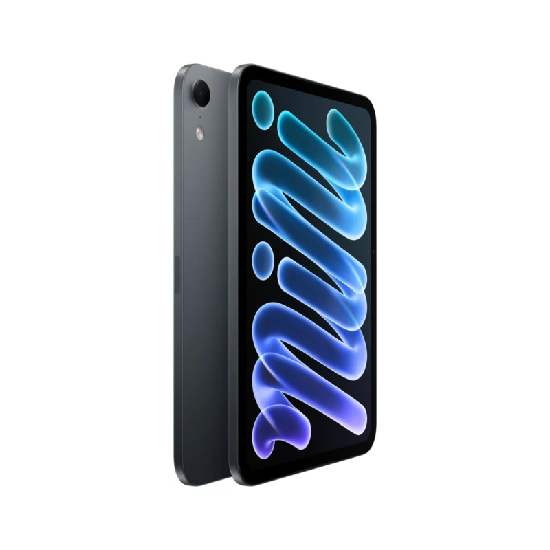 iPad mini (A20 Pro) Wi-Fi в цвят Midnight – отзад и отстрани