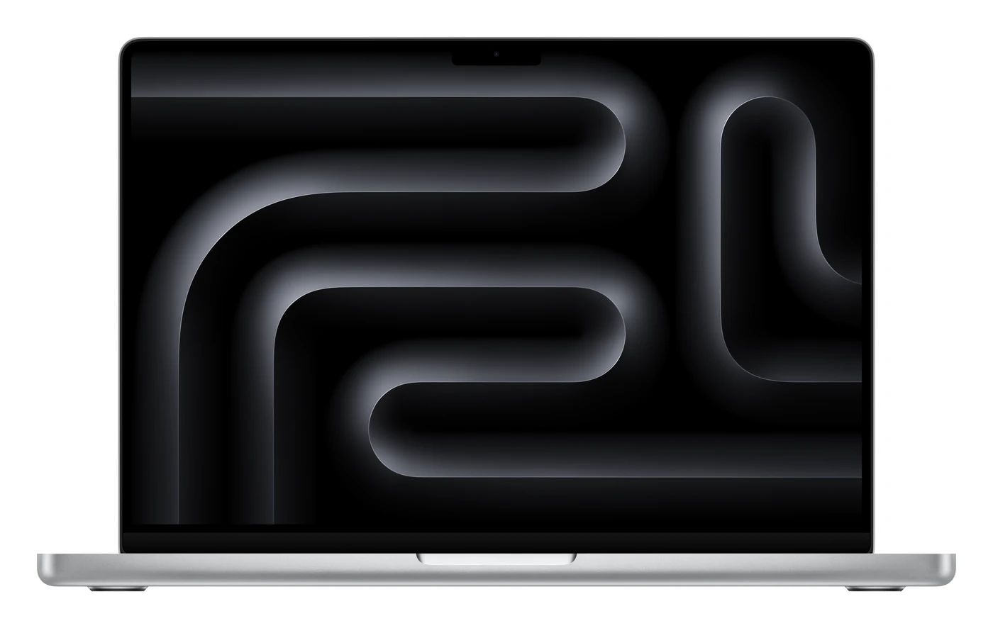 MacBook Pro 14 инча в Silver, отпред