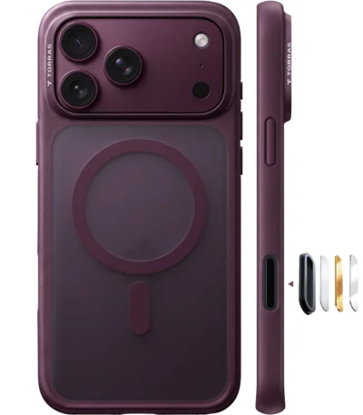 Torras Guardian-Mag за iPhone 18 Pro Max, Burgundy