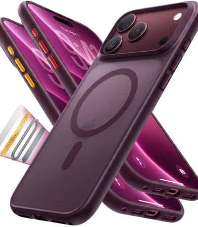 Torras Guardian-Mag за iPhone 18 Pro Max, Burgundy - изглед 1